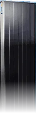 Coletor solar Prime, painel escuro com moldura de alumínio