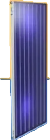 Coletor solar Pro, painel azul com moldura de alumínio